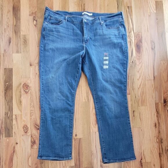 NWT Levi's Medium Wash Midrise Classic Straight Leg Jeans 24W M - Picture 7 of 12